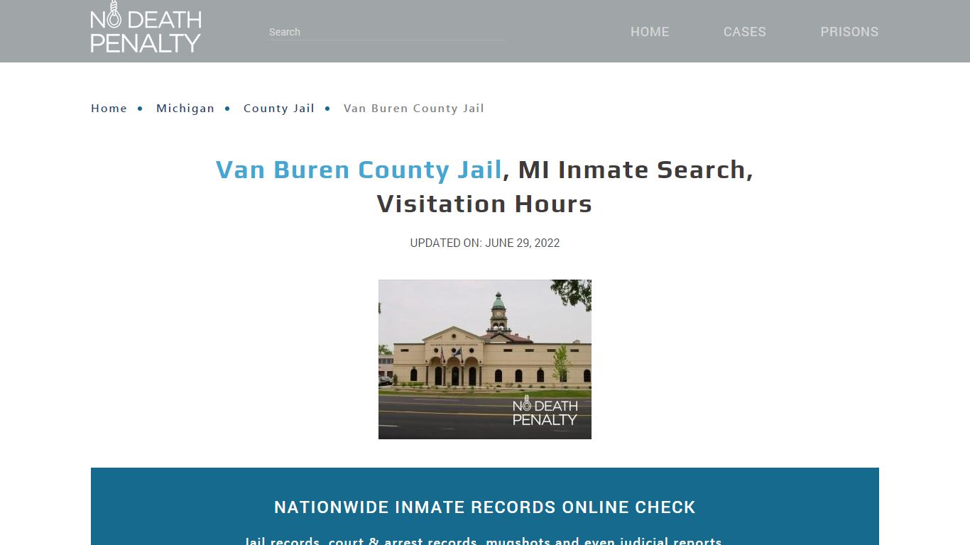 Van Buren County Jail, MI Inmate Search, Visitation Hours