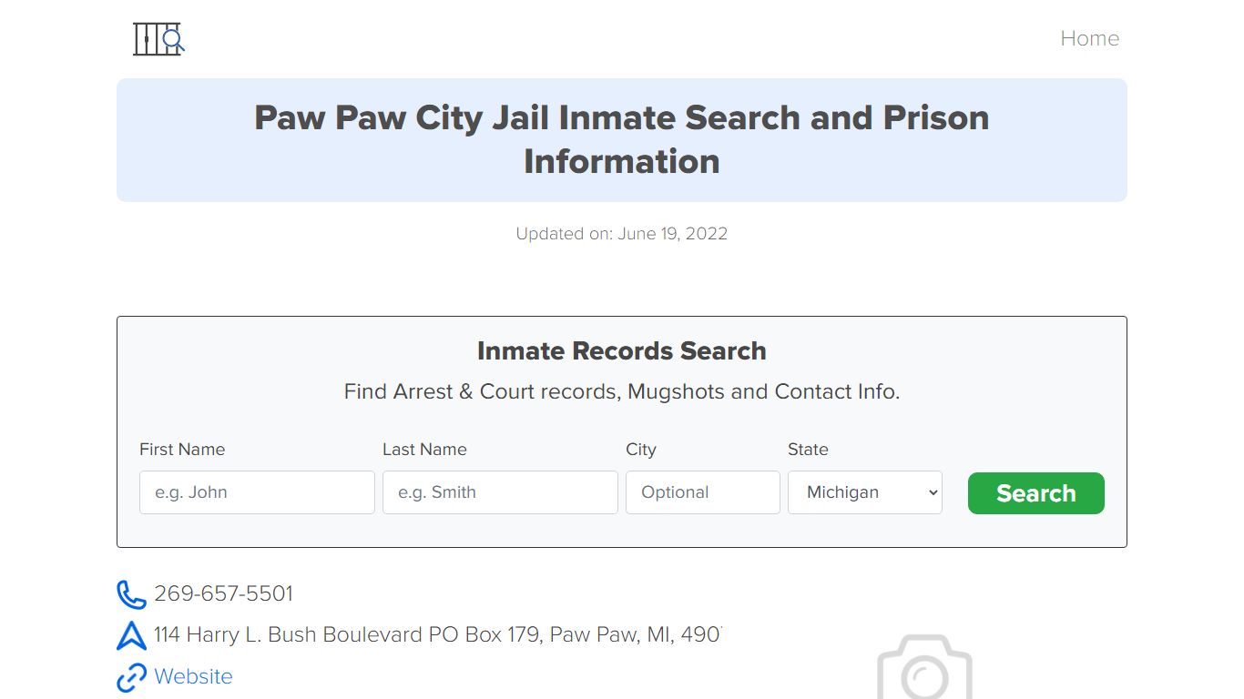 Paw Paw City Jail Inmate Search, Visitation, Phone no ...